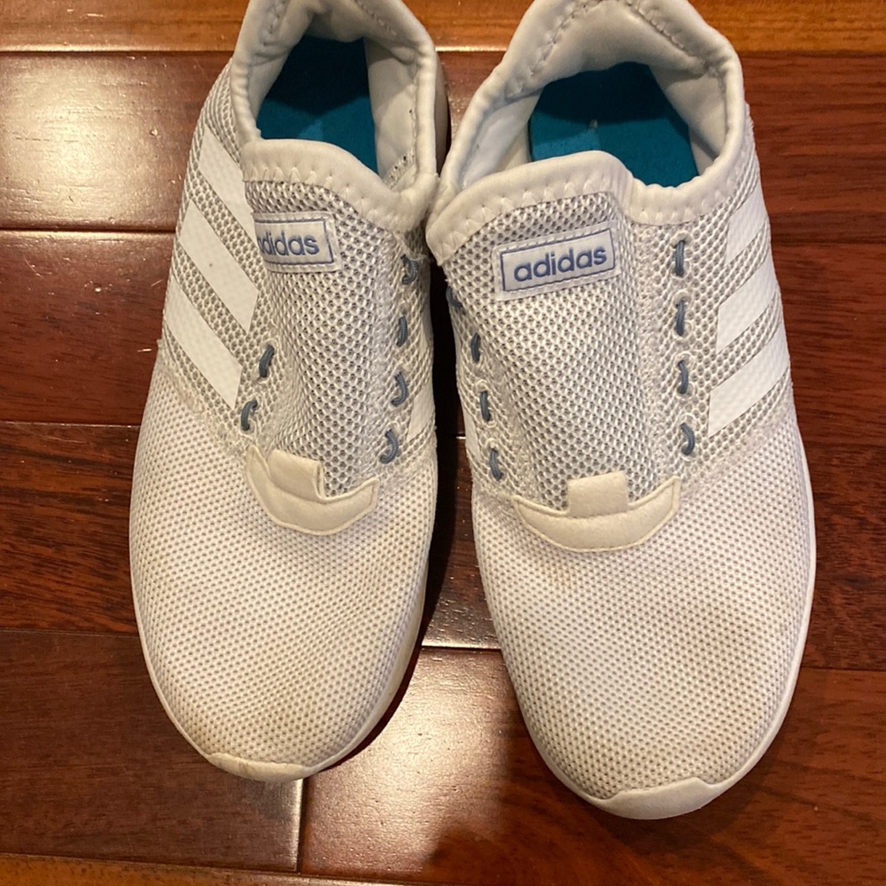 Adidas white sneakers size 9